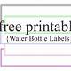 Diy Water Bottle Labels Template Free