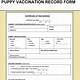 Dog Vaccine Record Template