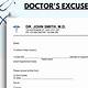 Dr Excuse Template