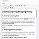 Dropshipping Policy Template