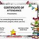 Editable Free Perfect Attendance Certificate Word Template