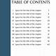Editable Table Of Contents Word Template