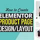 Elementor Single Product Page Template