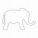 Elephant Cutout Template