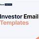 Email Template For Investors