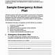 Emergency Action Plan Template For Small Business