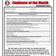 Employee Of The Month Criteria Template