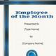 Employee Of The Month Template Free