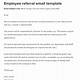 Employee Referral Program Email Template