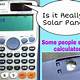 Energy Transformation Of A Solar Calculator