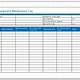 Equipment Maintenance Log Template Excel Free Download