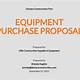 Equipment Purchase Proposal Template Word