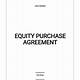 Equity Purchase Agreement Template