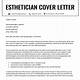 Esthetician Cover Letter Template