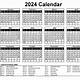 Excel Calendar Template 2024