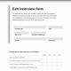 Exit Interview Template