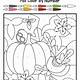 Fall Color By Number Printable