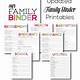 Family Binder Printables Free