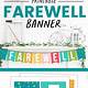 Farewell Banner Printable