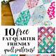 Fat Quarter Free Patterns