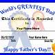 Father's Day Certificate Template