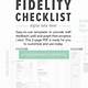 Fidelity Checklist Template