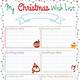 Fill In Blank Christmas Lists Template