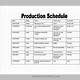 Film Production Schedule Template Free