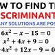 Find Discriminant Of Quadratic Equation Calculator