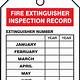 Fire Extinguisher Inspection Card Template