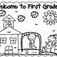 First Day Of Second Grade Coloring Page Free