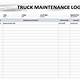 Fleet Maintenance Log Template Excel