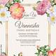 Floral Birthday Invitation Templates Free