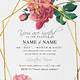 Floral Wedding Invitation Templates Free