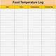 Food Temperature Log Template