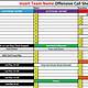 Football Playsheet Template Excel