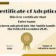 Free Adoption Certificate Template