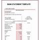 Free Bank Statement Template
