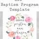 Free Baptism Program Template
