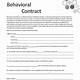 Free Behavior Contract Template