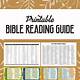 Free Bible Reading Plans Printable