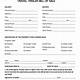 Free Bill Of Sale Template For Travel Trailer