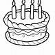 Free Birthday Cake Coloring Page