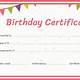 Free Birthday Gift Certificate Template