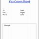 Free Blank Fax Cover Sheet Printable