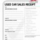 Free Car Sale Receipt Template