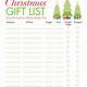 Free Christmas Gift List Printable