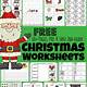 Free Christmas Printable Worksheets