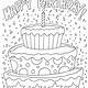 Free Coloring Birthday Pages