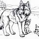 Free Coloring Pages Wolves